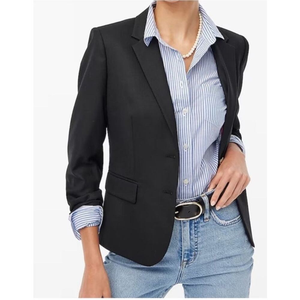 NWT J.Crew Original Schoolboy Blazer AZ565‎ Black Size 2